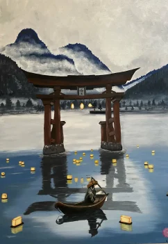 Chinesisches Tor, Öl auf Leinwand, 100 x 70 cm, verkauft